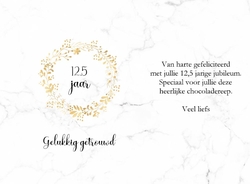Chocoladereep jubileum trouwjaar