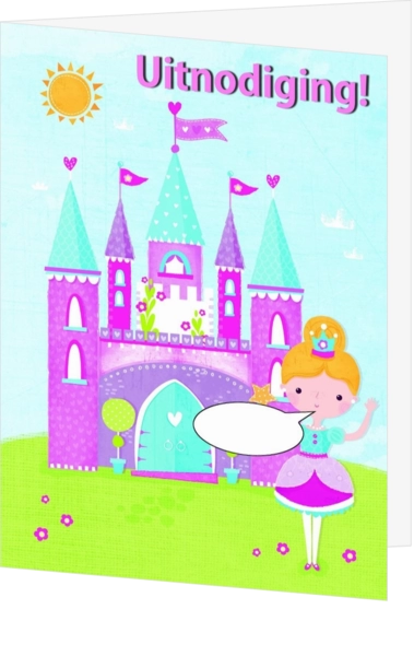 Uitnodigingskaart prinsessenkasteel