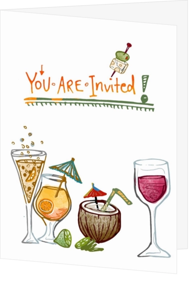 Uitnodigingskaart cocktailparty