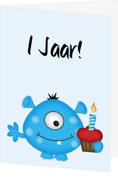 Verjaardagskaart-1-jaar-monster-blauw-mak17052304v