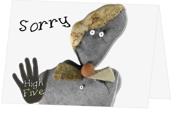 Sorry High five stenen