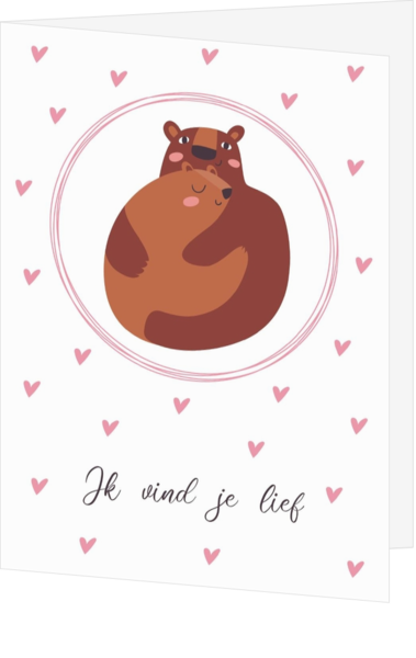 Liefdeskaart beren koppel