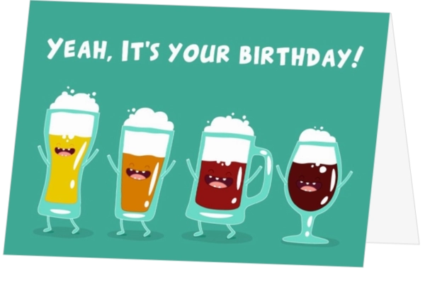 Verjaardagskaart biersoorten