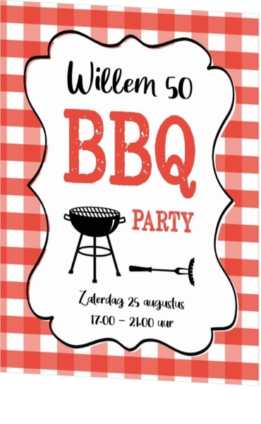 Uitnodiging Barbeque party