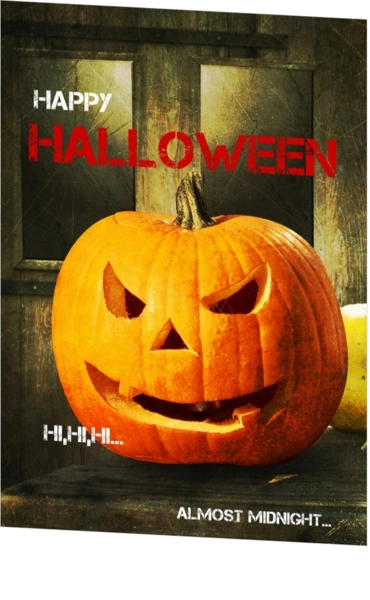 Halloweenkaart 'Een griezelige Jack 'O Lantern' 