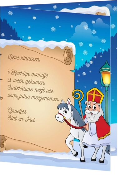 Sinterklaas sneeuw en brief