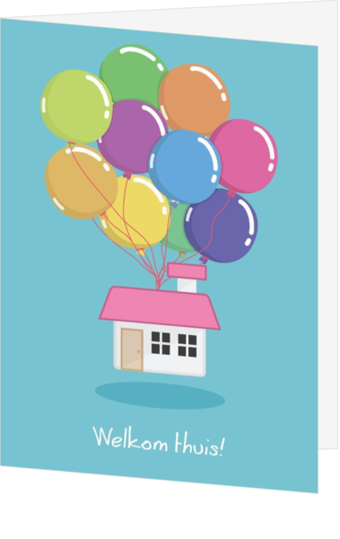 Huis aan ballonnen welkom thuis