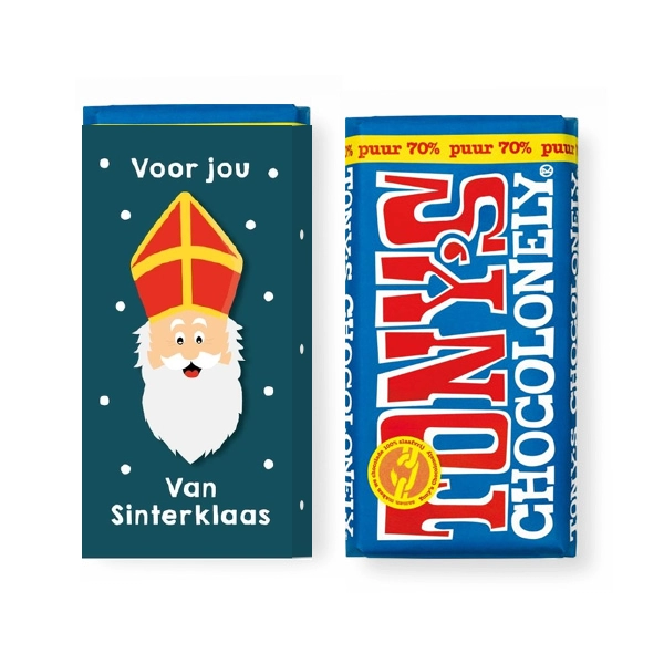 Sinterklaas Tony Chocolonely met eigen wikkel
