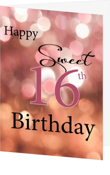 Verjaardagskaart - Sweet sixteen
