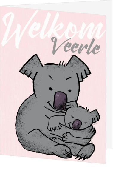 Felicitatie geboorte koala meisje