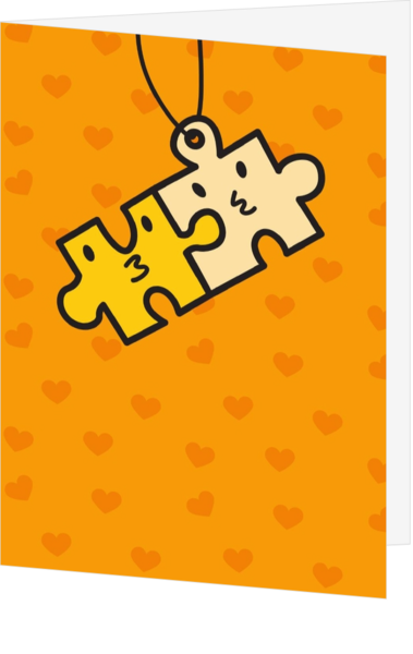 Liefdeskaart love puzzle