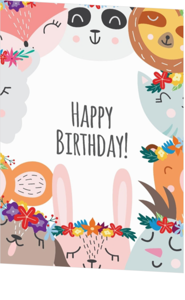 Verjaardagskaart voor kinderverjaardag - kaart LCC010