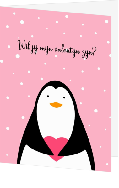 Pinguin hart valentijn