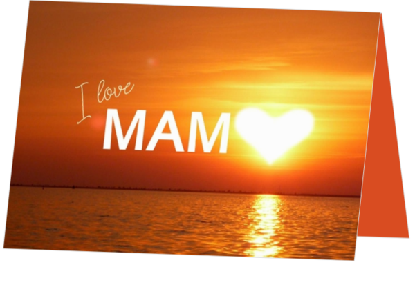 I love mama sunset heart 
