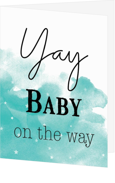 Felicitatiekaart - Yay Baby on the way