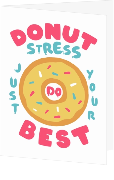 Succes kaart donut stress