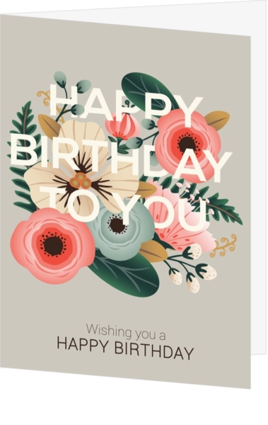 Birthdaycard bloemencorso