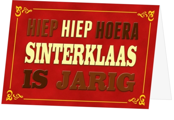 Sinterklaaskaart chocolade letters