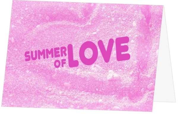 Vakantie kaart hartje zand summer of love