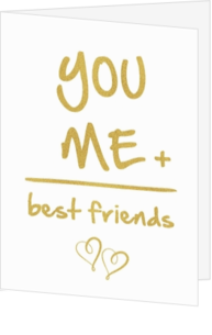 Vriendschapskaart per post sturen - vriendschapskaarten-goud-jb17062003v