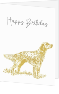 Verjaardagskaart maken en versturen - verjaardagskaarten-goud-hond-jb17062005b