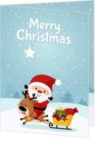 Kerst cartoon - kaart LCD002