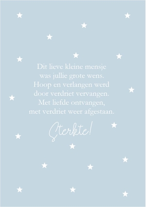 Condoleancekaart gedicht met sterren