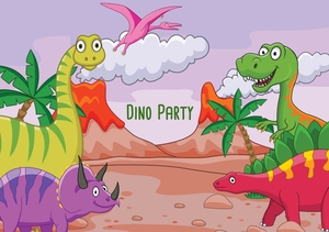 Kinderfeestje Dino uitnodiging