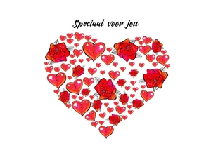 Liefdeskaart hart speciaal voor jou