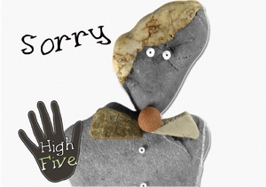 Sorry High five stenen