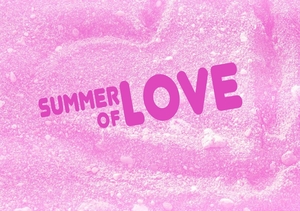Vakantie kaart hartje zand summer of love